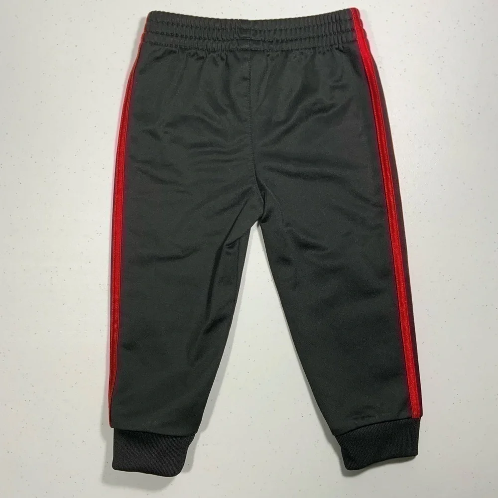 adidas Kid’s Tricot Joggers Track Pants 12 Months Red & Black